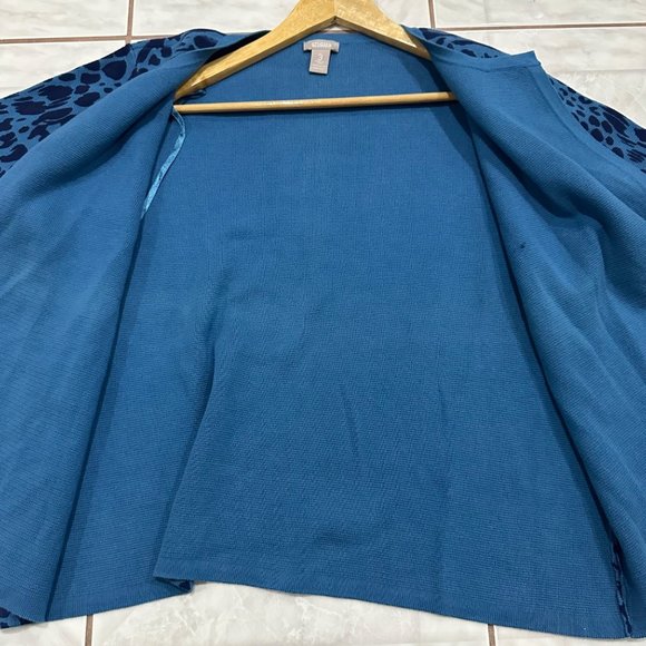 Chico’s Womens Size 3 or XLarge Cheetah Print Open Cardigan Office Brunch Soft - Picture 9 of 11